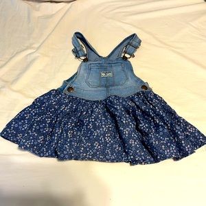 OshKosh B’gosh VestBak floral overall dress